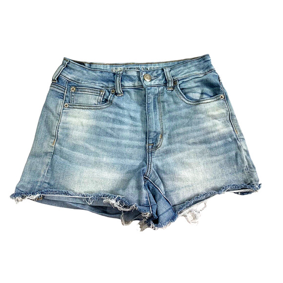 American Eagle Outfitters Pants - American Eagle‎ Cut Off Shorts Womens 8 Hi Rise Shortie Light Wash Denim Jean